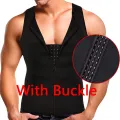 Men's Slimming Modeling Strap Belt Slimming Corset Vest Compression Shapewear Slim Three-breasted Top Fat Burning Vest. 