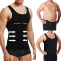 Men Slimming Body Shaper Vest Shirt Abs Abdomen Slim Gym Workout Corset Tummy Control Compression Tank Top Sleeveless Shapewear. 