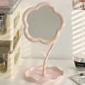Desktop Flower Mirror Creative Dorm Room Decor Makeup Vanity Mirror Gao Yan Style High Aesthetic Value Bedroom Home Decoration. 