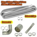 60-300cm Air Diesel Parking Heater Stainless Steel Exhaust Pipe Tube Vent Hose Elbow Connector Joiner W /Clamp For Car Truck Van.