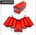 PORTABLE 5 TRAYS METAL TOOL BOX 21". 