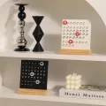 Acrylic Wooden Base Handmade DIY Calendar Office Desktop Home Decorative Digital. 