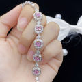 Moonso Luxury Pink Green Gold Color Princess Bracelet Bangle for Women Anniversary  Jewelry Wholesale S8239. 