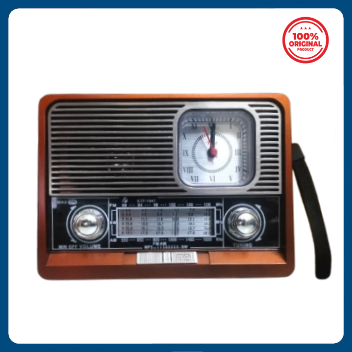 KTF-1647 AM/FM/SW 3″ 8-Band Radio with USB/Micro SD Music Player ...