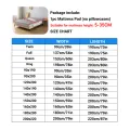 Waterproof Mattress Protector Cover with Elastic Band Soft Breathable Mattress Pad for Bed Grey/White/Green/Blue. 