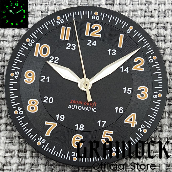 Gramock%20Classics%20Sterile%2029mm%20Pilot%20Black%20Watch%20Dial%20Part%20for%20NH35/36%20ETA%20PT5000%20Miyota%20Mingzhu%20DG%20ST2130%20Movement%20Part%20Hand%20Set%20-%20Image%206