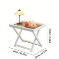 Bamboo Folding Side Table,Durable Tv Tray Bed Table,Small End Table For Living Room, Bedroom. 