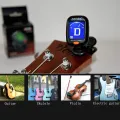 Aroma Guitar Tuner AT-01A/101 Foldable Rotatable Clip-on Tuner High Sensitivity for Bass Ukulele Chromatic Guitar Accessories. 