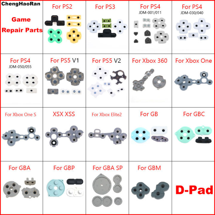 1Set Silicone Conductive Pads for PS2 PS3 PS4 PS5 Xbox One/360 Controller D-pad Contact Key Buttons for GB GBA GBC