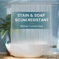 Clear Shower Curtain PEVA Transparent Bathroom Liner Waterproof 180x200CM Bath Curtains Bathroom Mould Proof Curtains with Hooks.