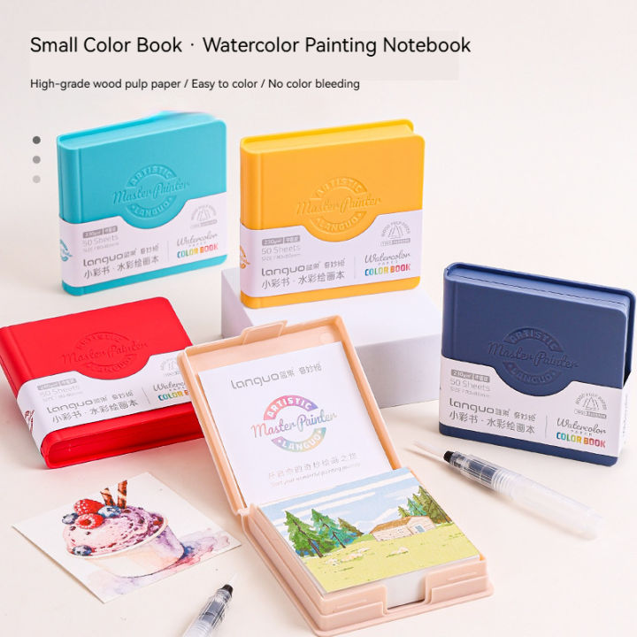 Languo%20Watercolor%20Painting%20Book%20Tearable%20Drawing%20Notebook%20Sketchbook%20Handbook%20230gsm%20Paper%2050sheet%20Mini%20Portable%20Art%20Drawing%20Pad%20-%20Image%206
