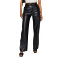 Straight Cut Leather Pant For Ladies By Kabs Kouture. 