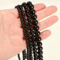4 6 8 10mm Natural Stone Black Obsidian Bead Polished Round Loose Spacer Bead For Jewelry Making Diy Necklace Bracelet Accessory.