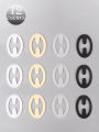 12/ pcs Elliptic shape Women Bra Strap Clips Fashion Wedding Party Invisible Bra Buckle Holders Underwear Non-slip Cross St. 