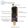 CH341 USB programmer with SOP8 SOP8 SOP Test Clip IC socket programer support many 24/25XX SPI flash EEPROM chip. 