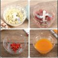 900ML Manual Food Chopper with 5 Sharp Stainless Steel Blades | Large Size Vegetable Cutter | Hand Pull Chopper | Onion Garlic Dicer | Meat & Salad Processor. 