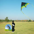 YongJian Large Beach Delta Kite for Adults and Kids Extremely Easy to Fly for Beginners Comes with 100m String Kite Handle. 