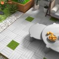 (New) 1Pcs Wood Plastic Flooring Splicing Waterproof Balcony Outdoor Balcony Flooring Kit, Durable and Easy To Clean. 