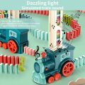 Automatic Laying Domino Train Electric Car Brick Blocks Kits Creative Games Intelligence Educational DIY Toys Kids Birthday Gift. 