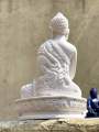 5.5 inches Buddha Statue White, Shakyamuni Buddha Statue for Home Office Decoration Religious Gift Items. 