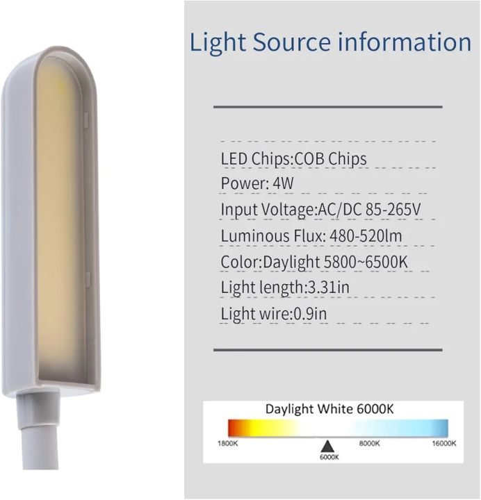 COB%20LED%20Sewing%20Machine%20Light%20Kit%20Portable%20Work%20Light%20LED%20Light%20Flexible%20Gooseneck%20Lamp%20with%204W%20130lm/W%20120%20Beam%20Angle%20Magnetic%20Mounting%20Base%20Desk%20Lamps%20for%20Quilting%20Work%20Sewing%20Machine%20Table%20Lathe%20-%20Image%204