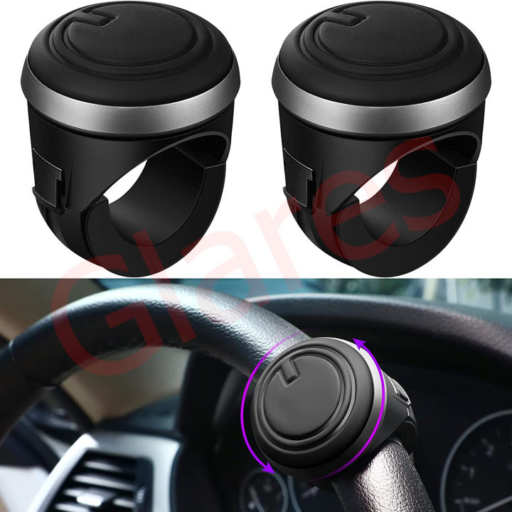 %E3%80%90Clearance%20Stock%E3%80%91Ball%20Shaped%20Car%20Steering%20Wheel%20Black%20Metal%20Bearing%20Car%20Accessories%20360%20Degree%20Rotation%20Universal%20Fit%20Replacement%20Rotary%20Knob%20-%20Image%204