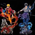 New 22cm Anime Naruto Figure Uzumaki Naruto Uchiha Sasuke Action Statue Pvc Statue Desktop Ornament Collectible Model Toy . 