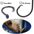 Black Offset Circle Hooks for Big Game Saltwater Tuna Fishing Hook 4# 1# 1/0# 2/0# 3/0# 4/0# 5/0# 6/0# 7/0# 8/0# 10/0# 12/0#.