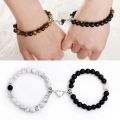 couple bracelet black and white marble design magnetic couole bracelet for lovers/ best friends. 