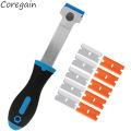 Long-handled metal cleaning tool; Steel plastic blade; Sticker remover; Car window cleaning.. 