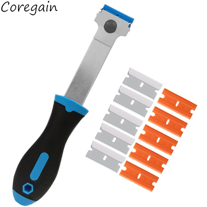 Long-handled metal cleaning tool; Steel plastic blade; Sticker remover; Car window cleaning.