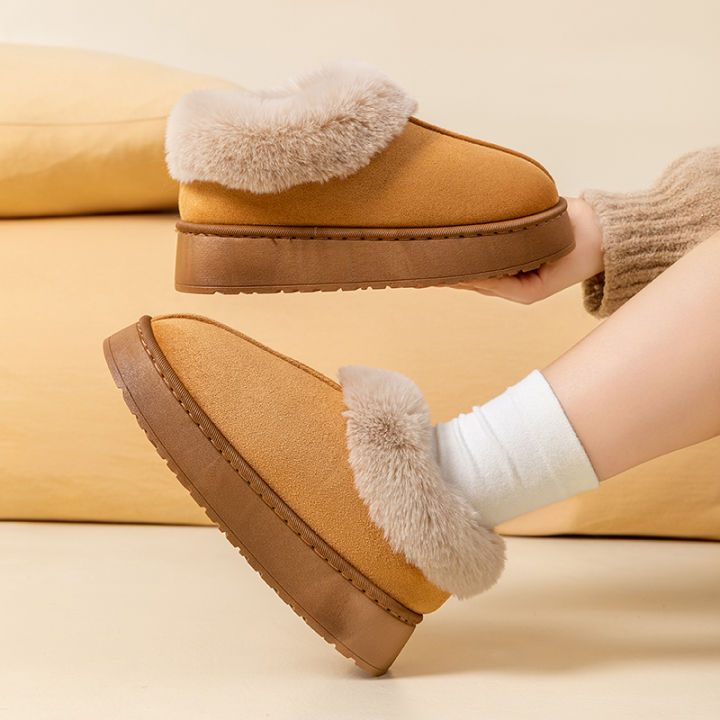 Winter%20Women%20Shoes%20Fashion%20Snow%20Boots%20Fluffy%20Plush%20Faux%20Fur%20Soft%20Slippers%20Outdoor%20Indoor%20Comfortable%20Warm%20Home%20men's%20Shoes%20-%20Image%204