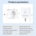 EU Socket 16A/20A Wifi Plug Power Outlet Alexa  Home Works with Tuya Smart Life APP Remote Voice Control. 