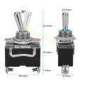 Eten 2 way toggle switch on-off 15A 250V / 20A 125V toggle switch 2 screw toggle switch with lamp fan (1 pack/10 PCs). 