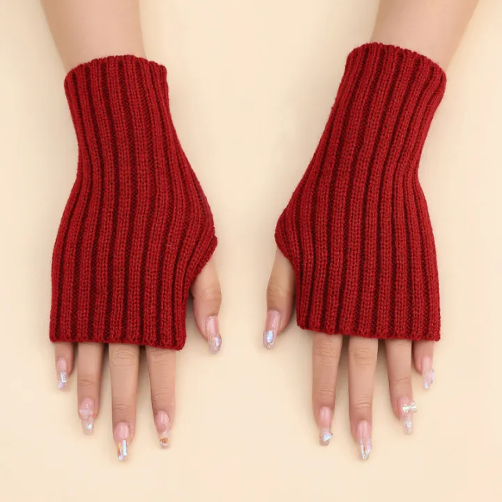 Autumn%20Winter%20Fashion%20Warm%20Fingerless%20Solid%20Color%20Ribbed%20Knitted%20Short%20Gloves%20Arm%20Warmers%20-%20Image%206