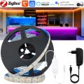Tuya Zigbee DC12V 5050 RGBCCT LED Strip Lights Kit 1m-5m RGB+W+WW Flexible Dimmable Lights Home Decor APP Control for Alexa. 