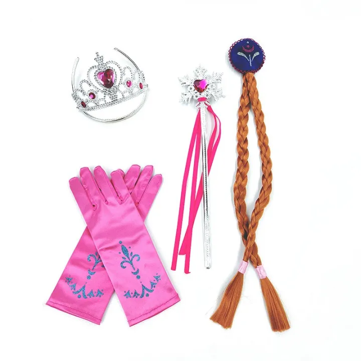 Girls%20Elsa%20Anna%20Accessories%20Set%20Kids%20Party%20Princess%204%20Piece%20Set%20Snow%20Queen%20Snowflake%20Magic%20Wand%20Tiara%20Crown%20Gloves%20Wig%20Braid%20-%20Image%204