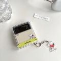 Cute Cartoon Snoopy Charlie Brown Transparent Phone Case For Samsung Galaxy Z Flip 6 5 Cases Soft TPU Back Cover For Z Flip 3 4. 