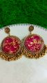 Jhumka, jhumka earrings, Jhumky,Resin jhumka earrings with rose petals,Resin poetry jhumka, Handmade jhumky,Drop earrings for girls, Customized resin jhumka with calligraphy, Trending jhumka earrings,Resin jewelry, Handmade jewelry. 