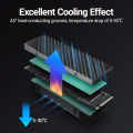 RAGEER M.2 2280 SSD Cooler Slim Aluminum Efficient Cooling Solution Compatible with Laptops, PS5 and Desktop Computers. 
