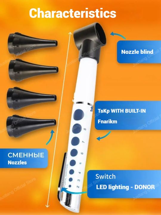 Otoscope%20Penlight%20Ear%20Clean%20Clinical%20Diagnostic%20Flashlight%20Magnifying%20Glass%20Len%204%20Glimpse%20LED%20Lamp%20Health%20Ear%20Care%20Tool%20-%20Image%205