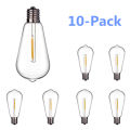 10X E12 Base LED String Light Bulbs Warm White Bulbs ST38 LED Edison Replacement Light Bulbs String Lights for Indoor Outdoor.