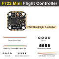 9IMOD F722 mini Flight Stack F722 Mini Flight Control 60A ESC 3-8S Lipo 20x20mm ICM42688 Gyro For Remote Control FPV Racing Dron. 
