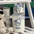 500ML Sanrio Hello Kitty Pochacco Transparent Straw Cup Anime Cartoon Kuromi Cinnamoroll For Kid Kawaii Bottle Water Cup Gifts. 