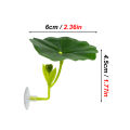 1 pc Green Leaf Hammock for Betta Fish Stress-Reducing Aquarium-Safe Decor with Suction Cup for Fish Tank Fake Plants Decoration. 