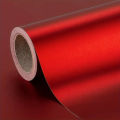 Premium Red Satin Chrome Matte Metallic Vinyl Film Car Wrap Foil with Air Release Self Adhesive Decal Sticker. 