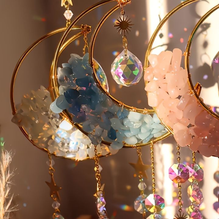 1/4pcs%20Moon%20Shaped%20Crystal%20Sun%20Catcher,%20Car%20Pendant,%20Magic%20Rainbow%20Hanging%20Wall%20Decoration,%20Fantasy%20Crystal%20Pendant,%20Rainbow%20-%20Image%202