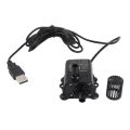 USB DC5V 4.8W Ultra-quiet Mini Brushless Water Pump Waterproof Submersible Fountain Aquarium Circulating 300L/H Lift 300cm. 