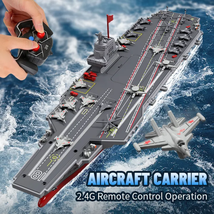 JJRC%20S19%20RC%20Aircraft%202.4G%20Remote%20Control%20Battleship%20Boat%20RC%20Boat%20Auto%20Water%20Sensor%20Carrier%20Boat%20Toys%20%20for%20Kids%20Boys%20-%20Image%203