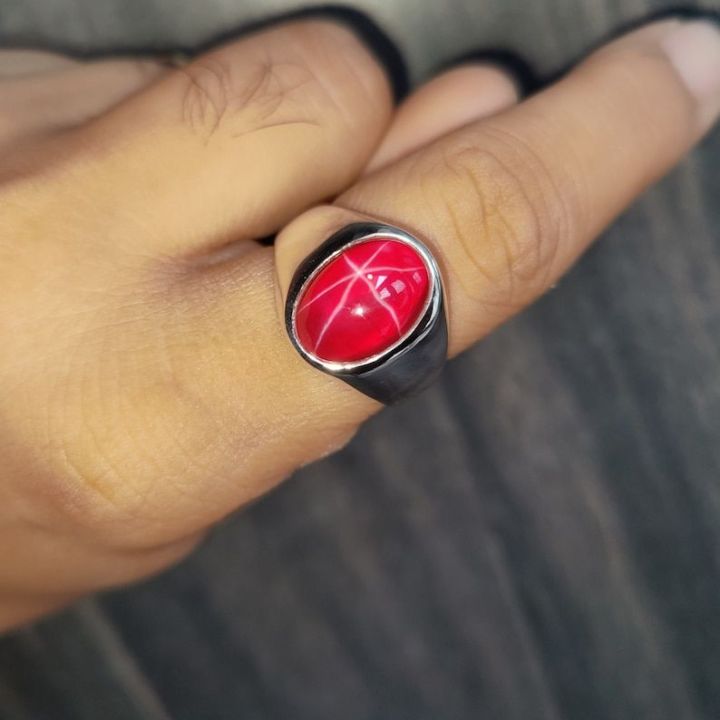 chandi ring ruby star stone